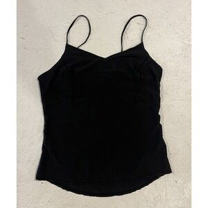 Prana Womens Strappy Peek A Boo Workout Yoga Black Tank Sz XS Athletic